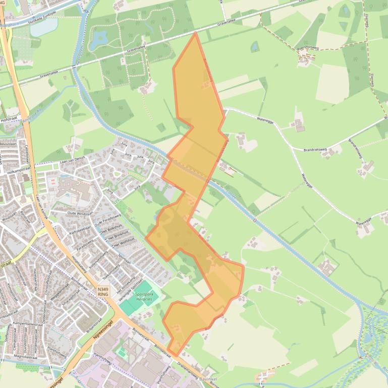 Kaart van postcodegebied 7607TK.