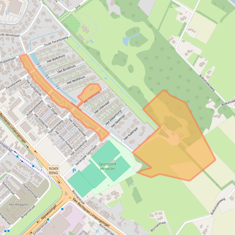 Kaart van postcodegebied 7607TN.