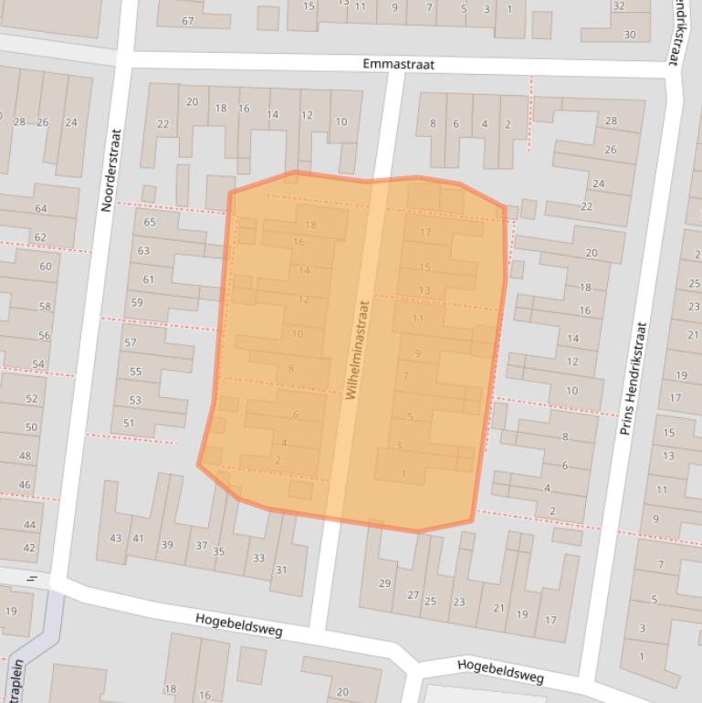 Kaart van postcodegebied 7607VN.