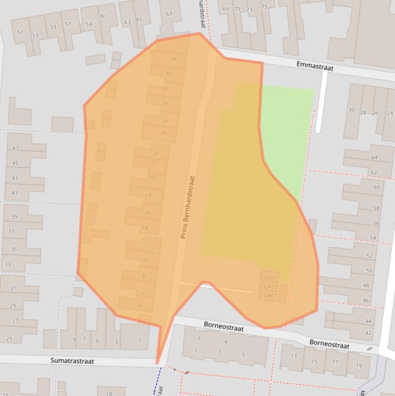 Kaart van postcodegebied 7607VW.