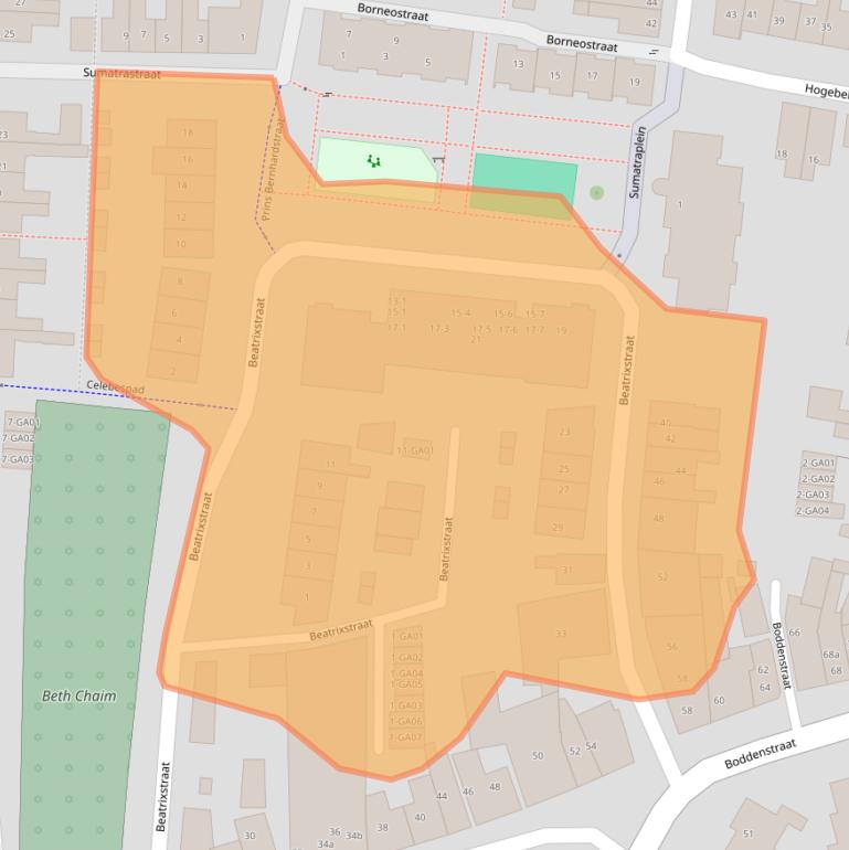 Kaart van postcodegebied 7607VX.