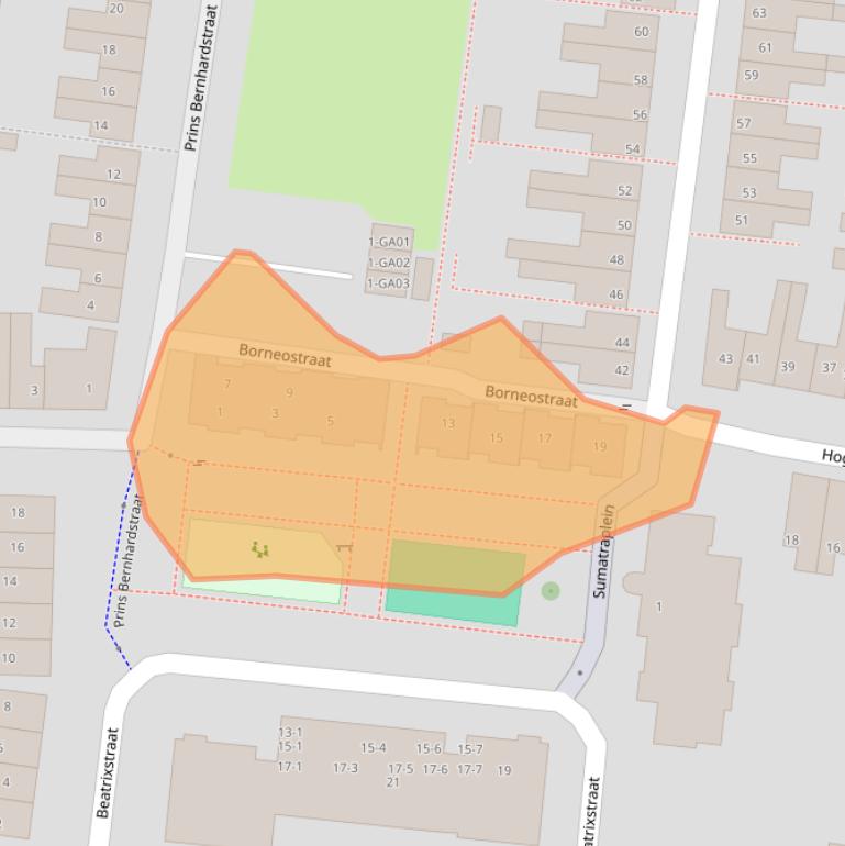 Kaart van postcodegebied 7607WB.