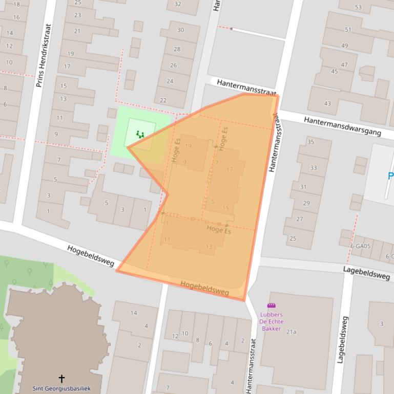 Kaart van postcodegebied 7607WG.