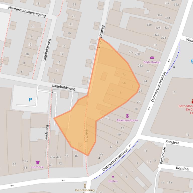 Kaart van postcodegebied 7607WH.