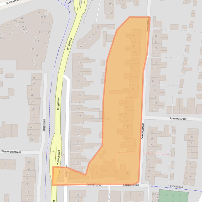 Kaart van postcodegebied 7607XB.