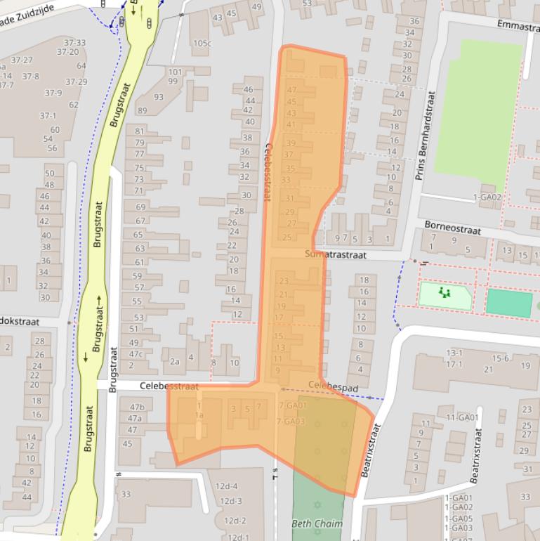 Kaart van postcodegebied 7607XC.