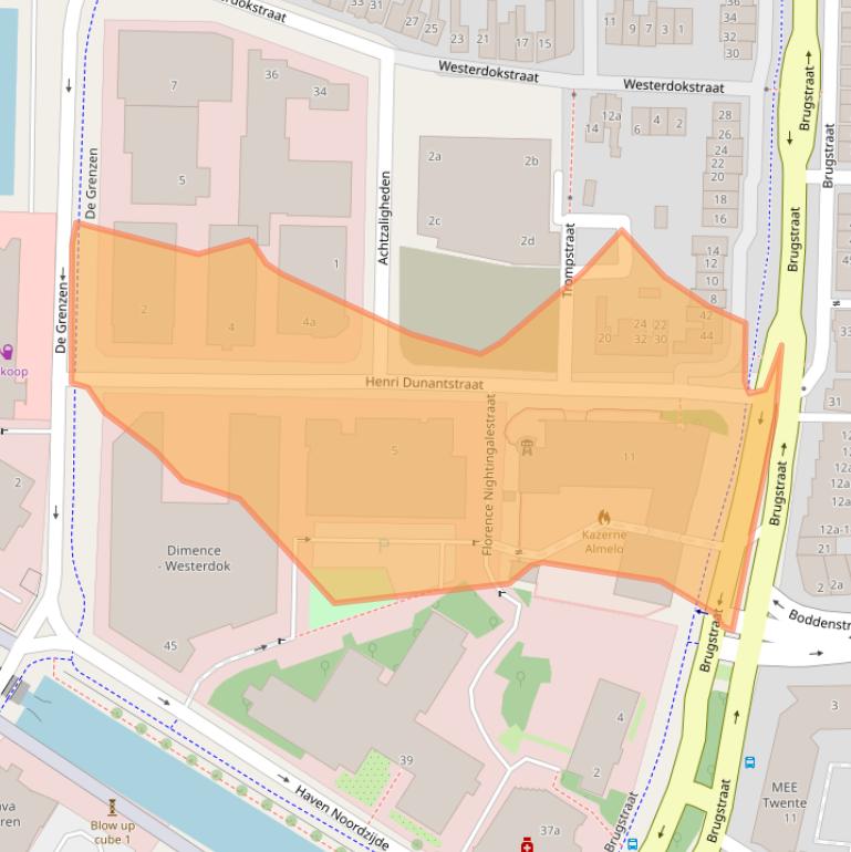 Kaart van postcodegebied 7607XK.