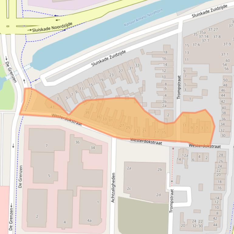 Kaart van postcodegebied 7607XR.