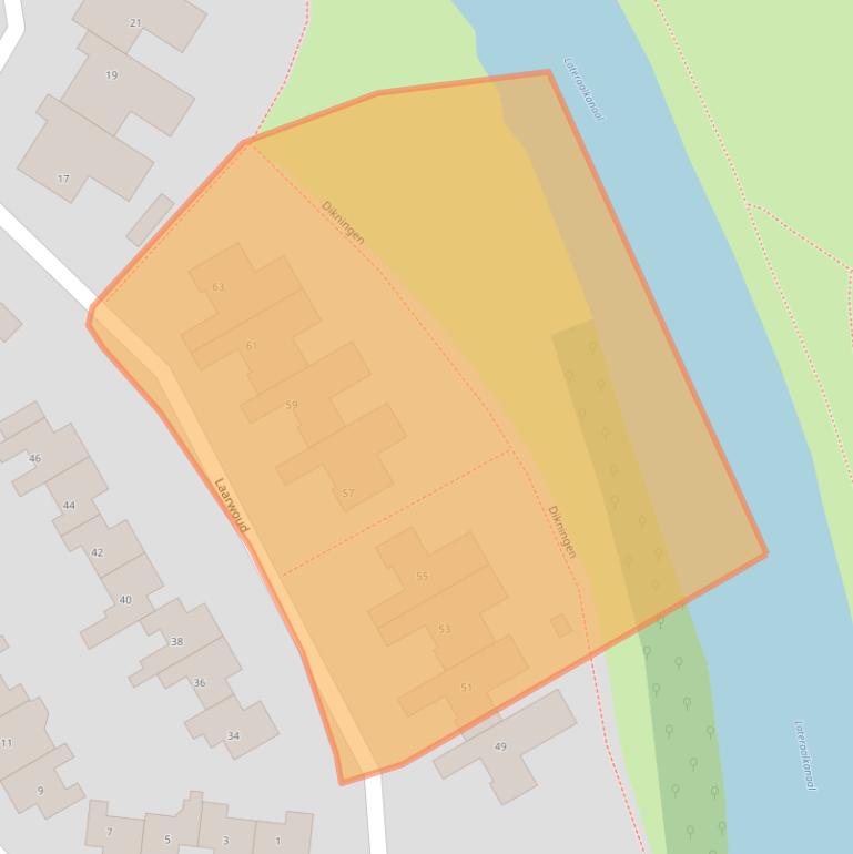 Kaart van postcodegebied 7608AE.