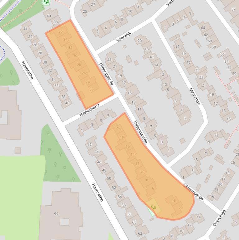 Kaart van postcodegebied 7608AR.