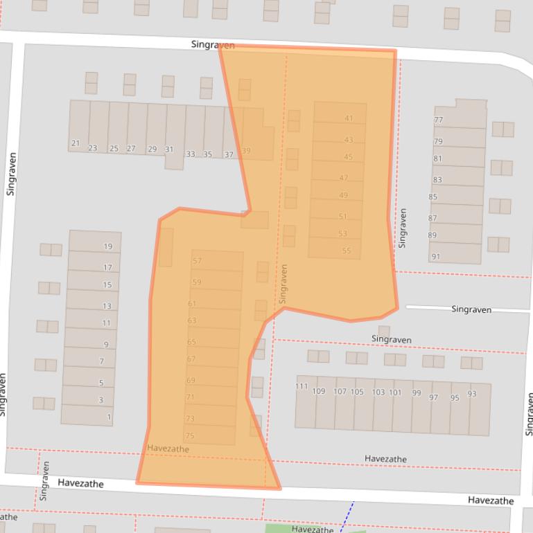 Kaart van postcodegebied 7608BB.