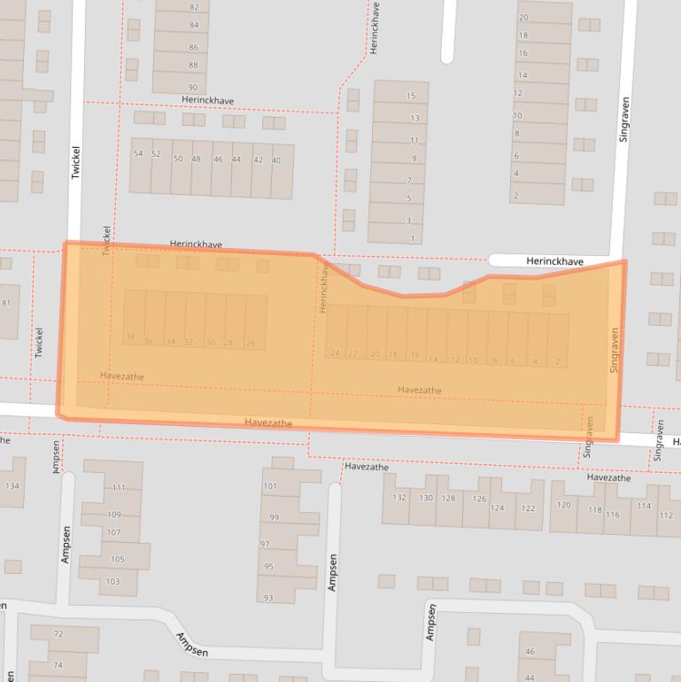 Kaart van postcodegebied 7608BH.