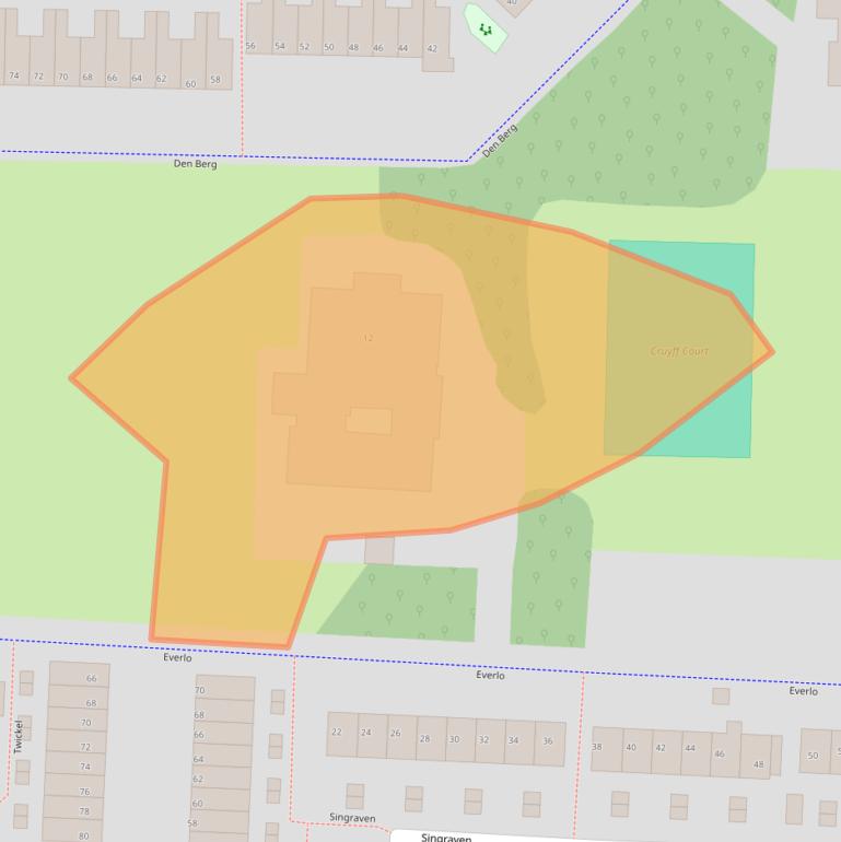 Kaart van postcodegebied 7608BW.