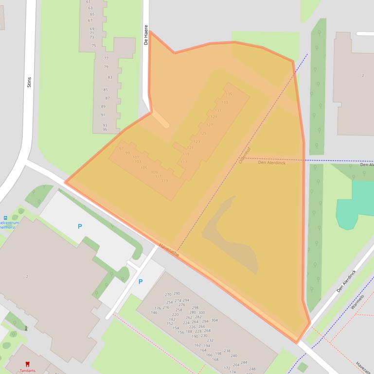 Kaart van postcodegebied 7608CB.