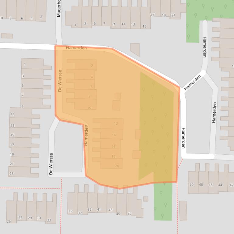 Kaart van postcodegebied 7608CC.