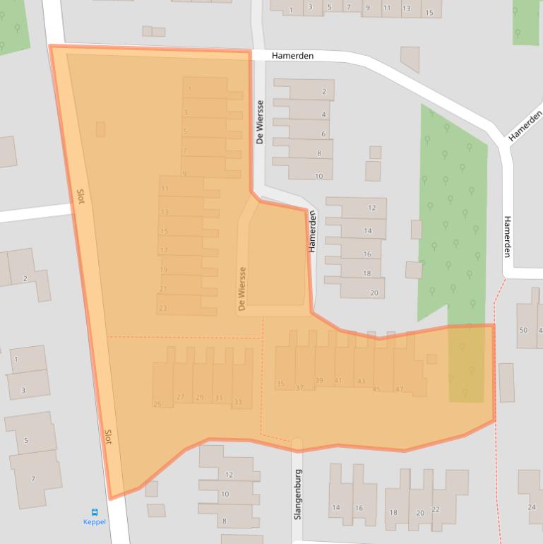 Kaart van postcodegebied 7608CD.