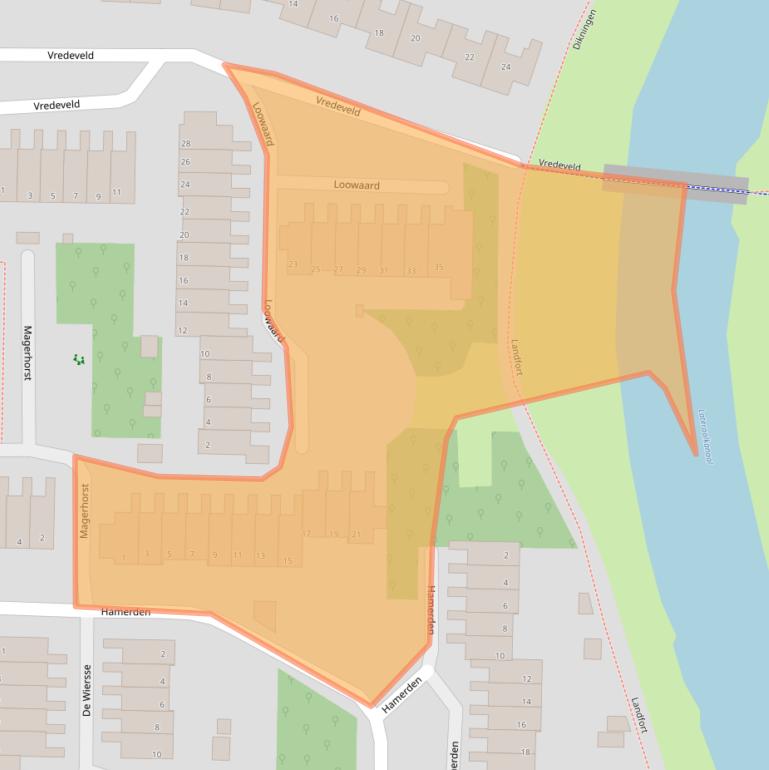 Kaart van postcodegebied 7608CG.