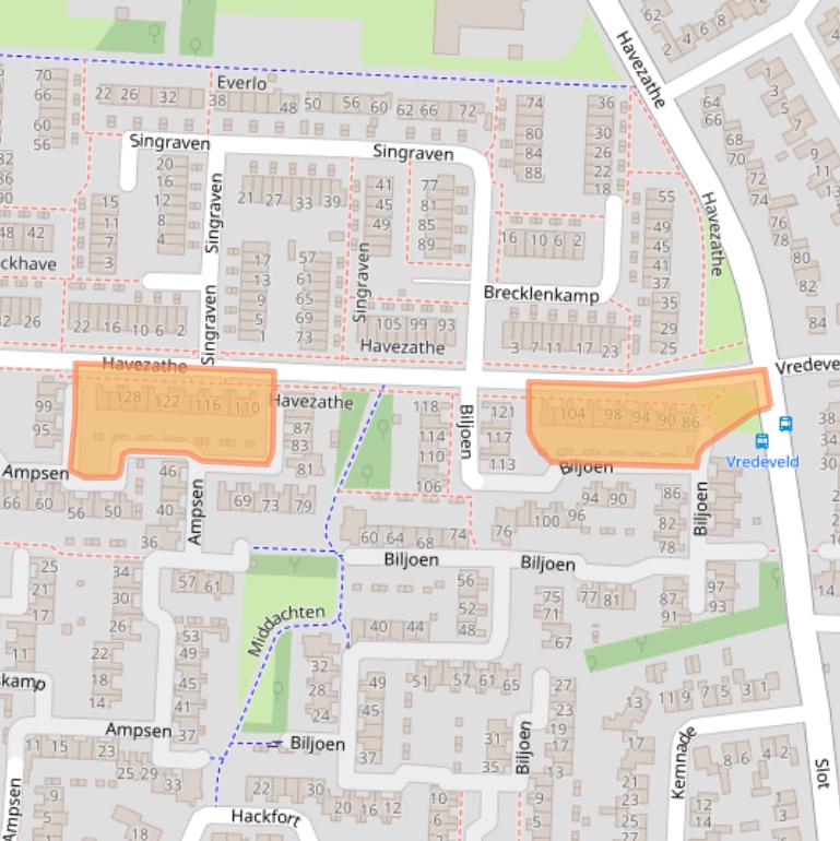 Kaart van postcodegebied 7608CT.