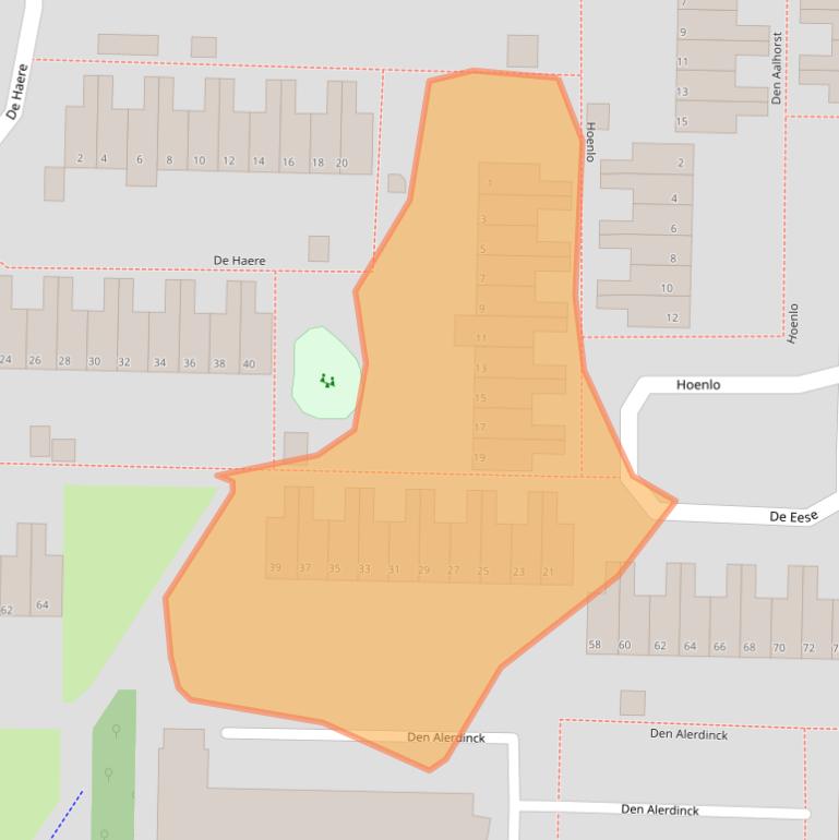 Kaart van postcodegebied 7608EA.