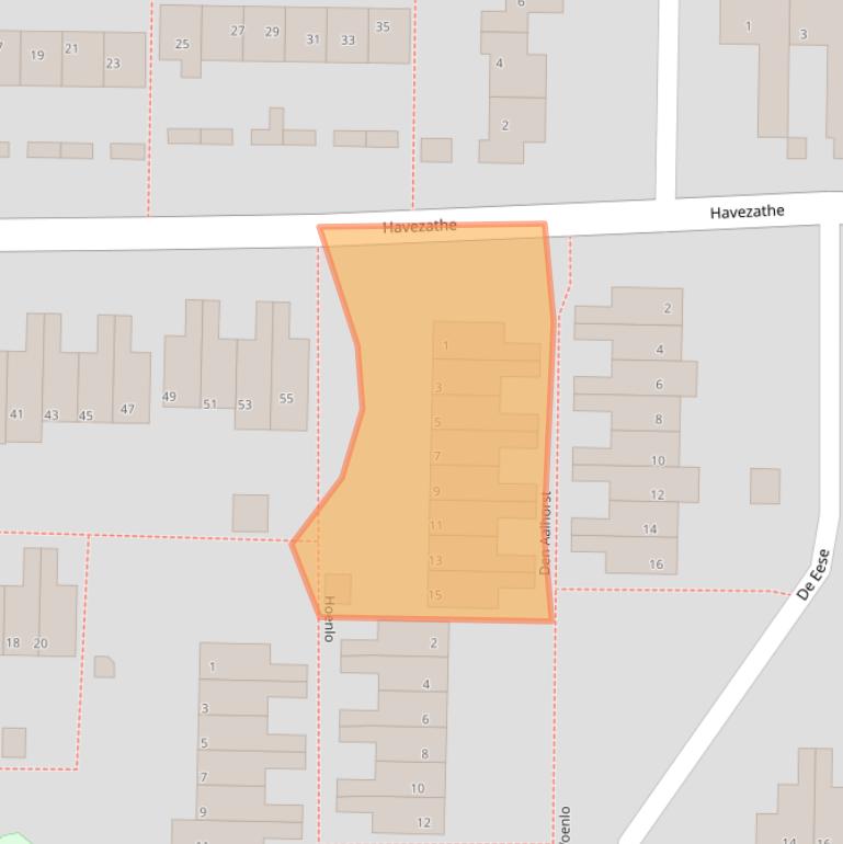 Kaart van postcodegebied 7608EC.