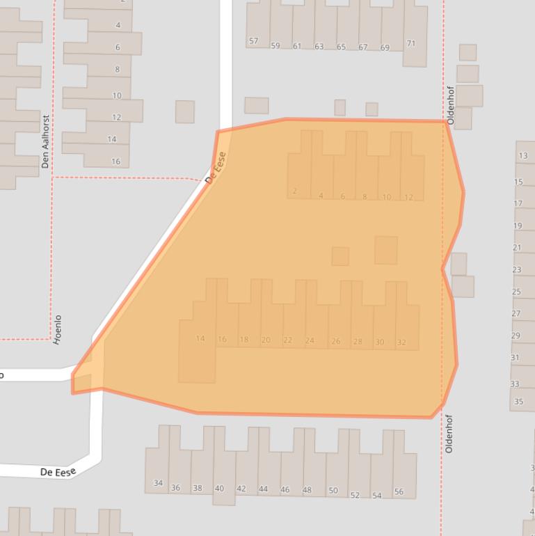 Kaart van postcodegebied 7608EE.