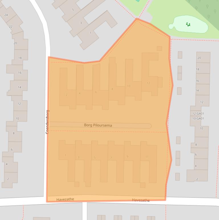 Kaart van postcodegebied 7608EX.