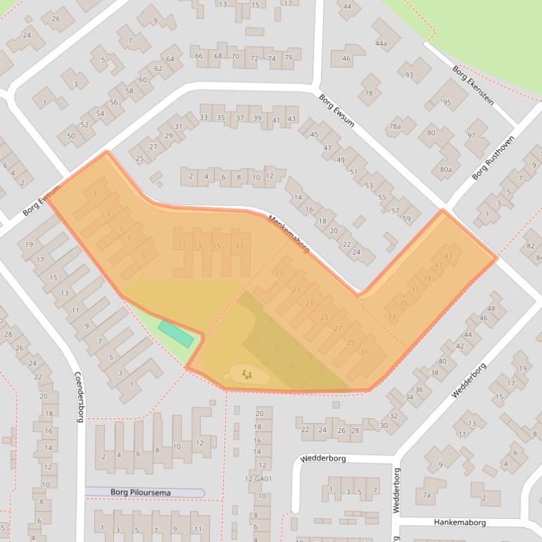 Kaart van postcodegebied 7608GA.
