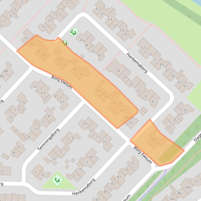 Kaart van postcodegebied 7608GJ.