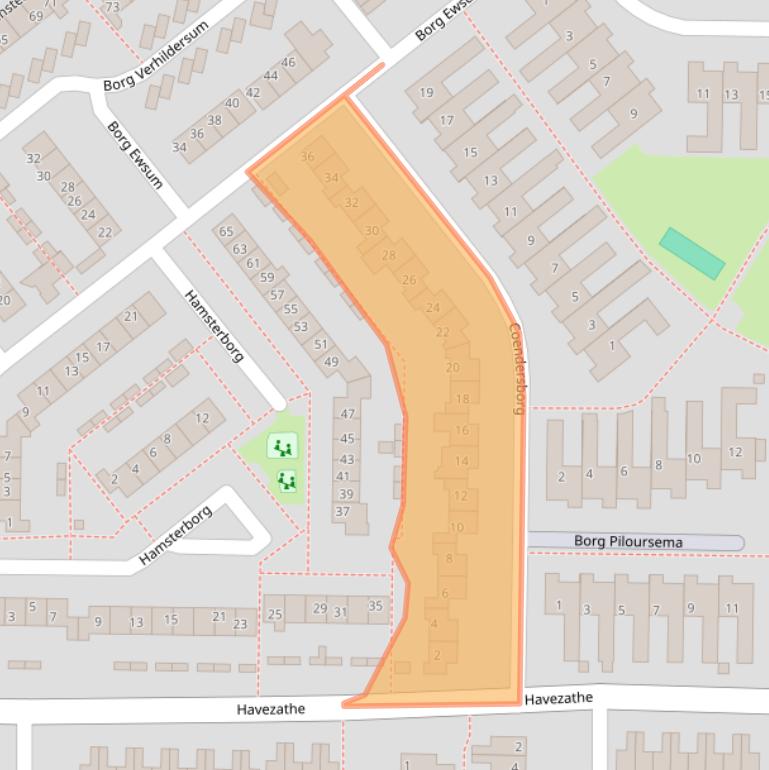 Kaart van postcodegebied 7608GM.