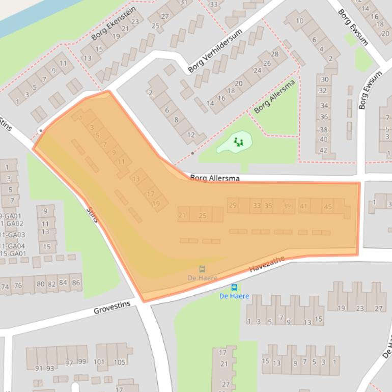 Kaart van postcodegebied 7608GS.