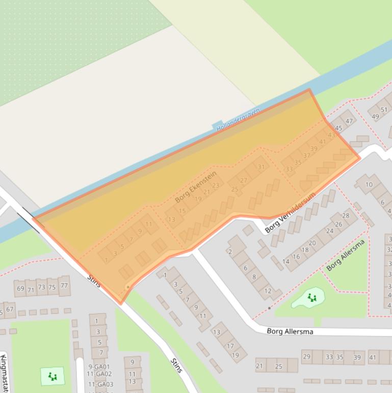 Kaart van postcodegebied 7608GW.