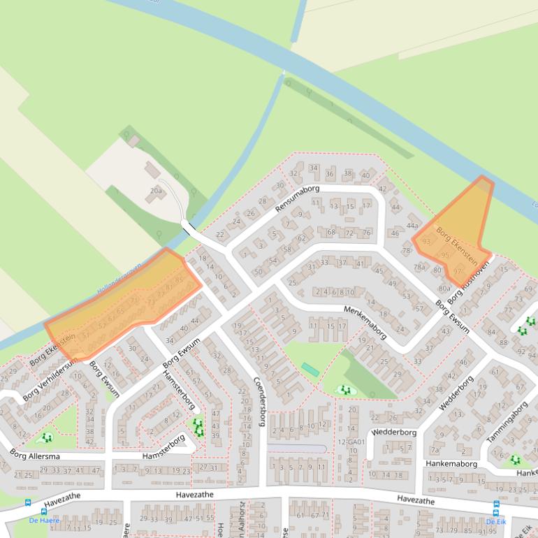 Kaart van postcodegebied 7608GX.