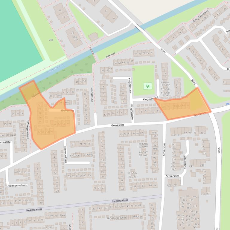 Kaart van postcodegebied 7608HN.