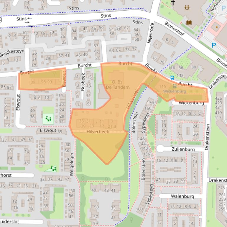 Kaart van postcodegebied 7608JD.