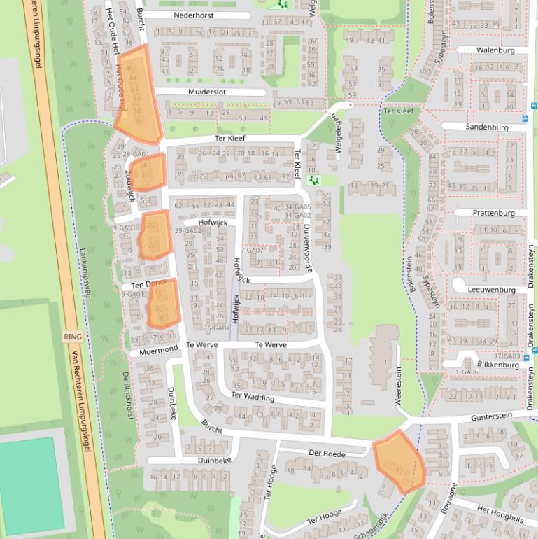Kaart van postcodegebied 7608JE.