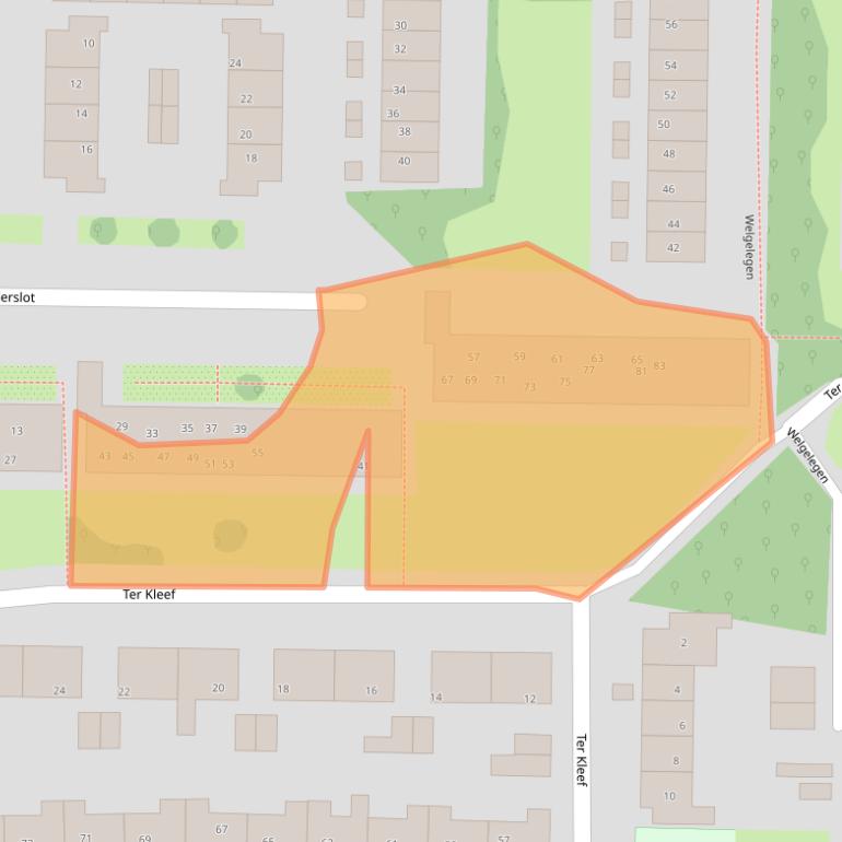 Kaart van postcodegebied 7608KB.