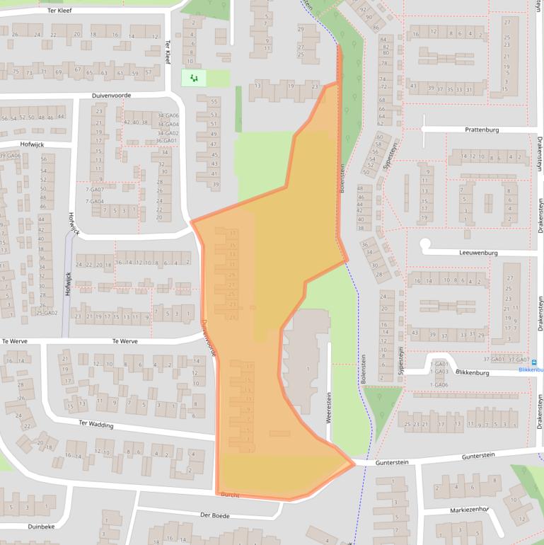 Kaart van postcodegebied 7608KT.