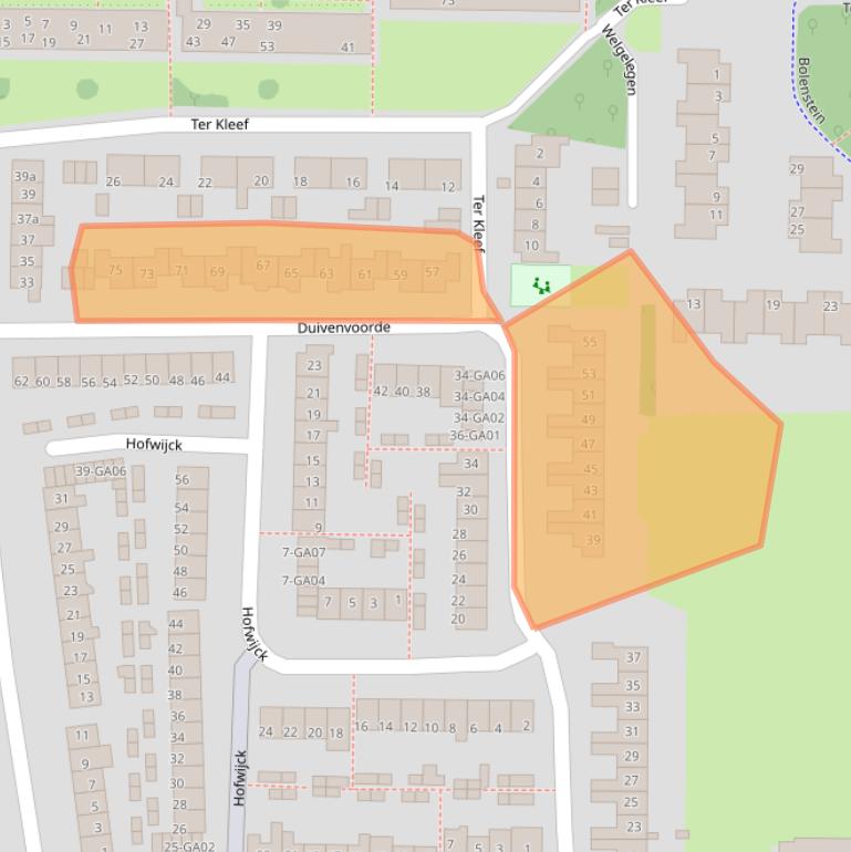 Kaart van postcodegebied 7608KV.