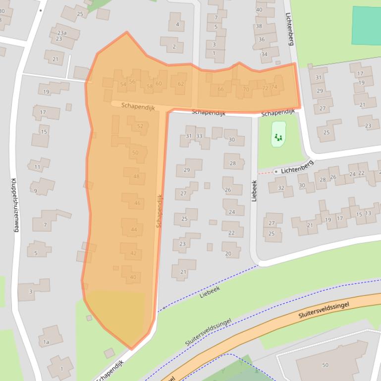 Kaart van postcodegebied 7608LW.