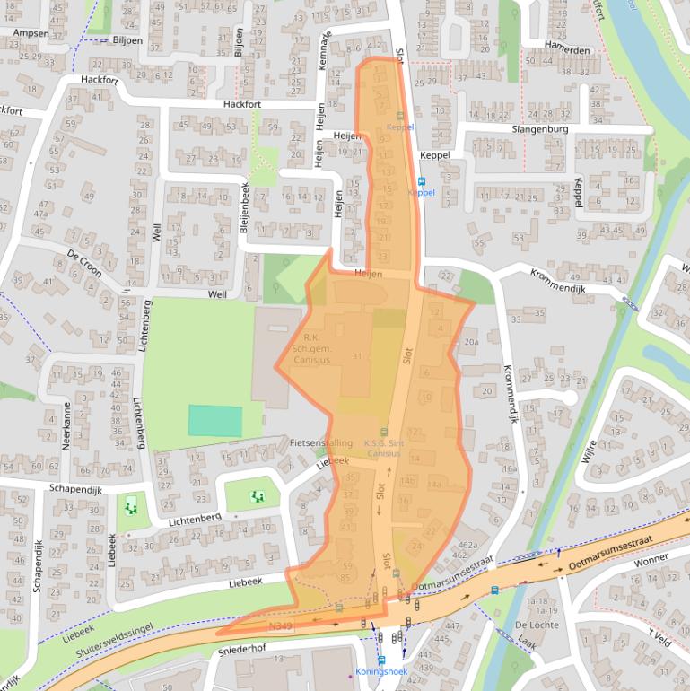 Kaart van postcodegebied 7608ND.