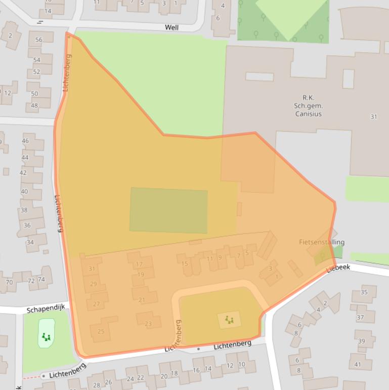 Kaart van postcodegebied 7608NK.