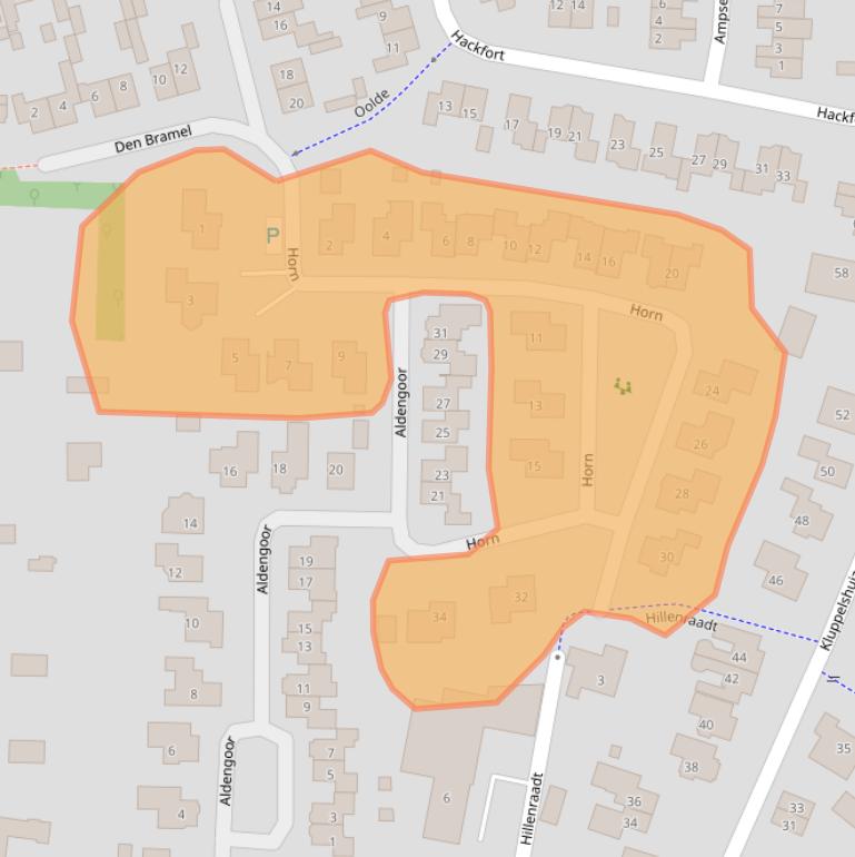 Kaart van postcodegebied 7608NR.
