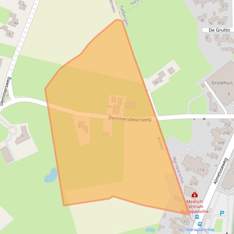 Kaart van postcodegebied 7608RA.