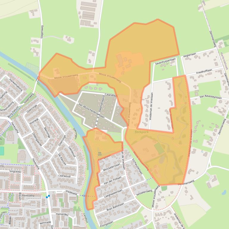 Kaart van postcodegebied 7608RC.