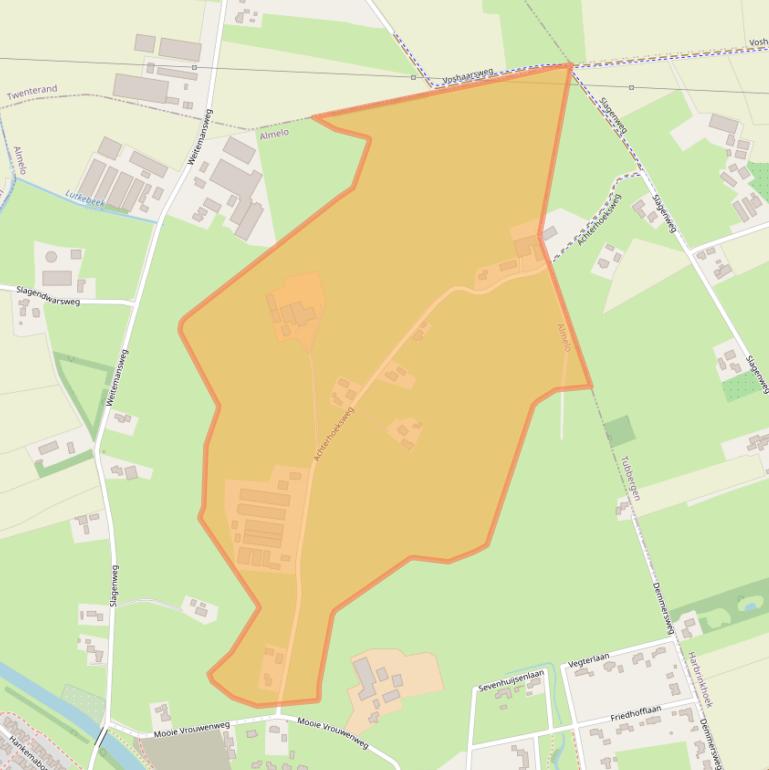 Kaart van postcodegebied 7608RE.