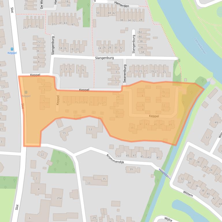 Kaart van postcodegebied 7608RT.