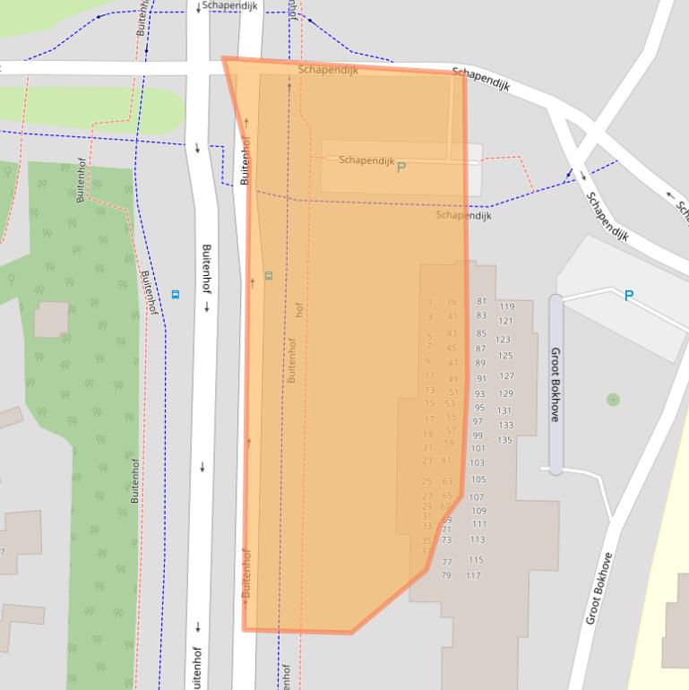 Kaart van postcodegebied 7608RX.