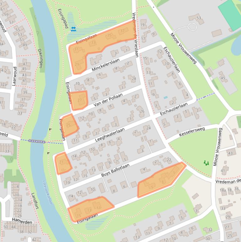 Kaart van postcodegebied 7608SB.