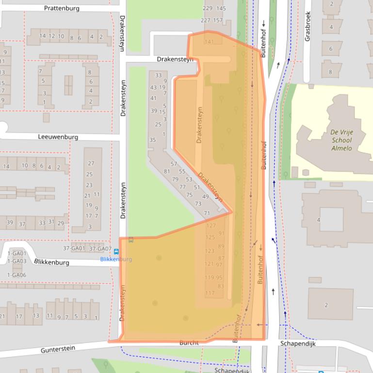 Kaart van postcodegebied 7608TW.