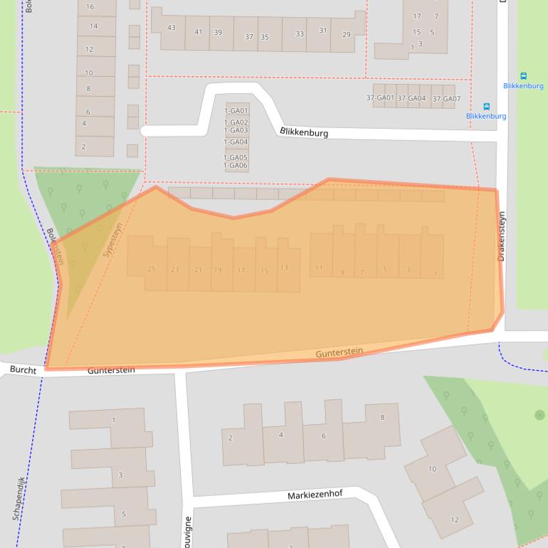 Kaart van postcodegebied 7608VR.
